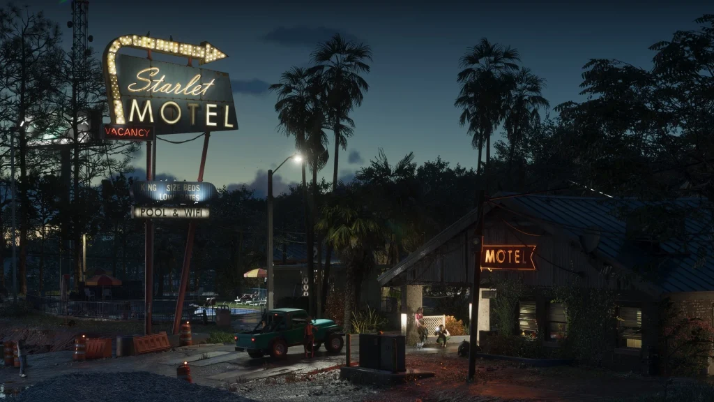 GTA VI presenteert Port Gellhorn als een vervallen vakantieoord met een actieve criminele economie
